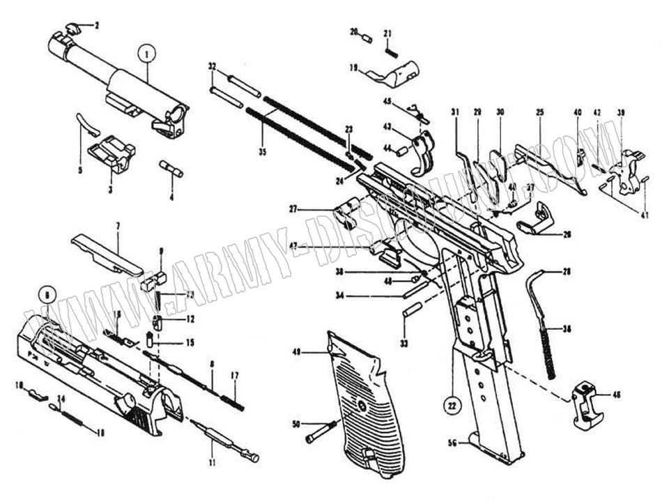 WALTHER P38 Pièces détachées - éclaté