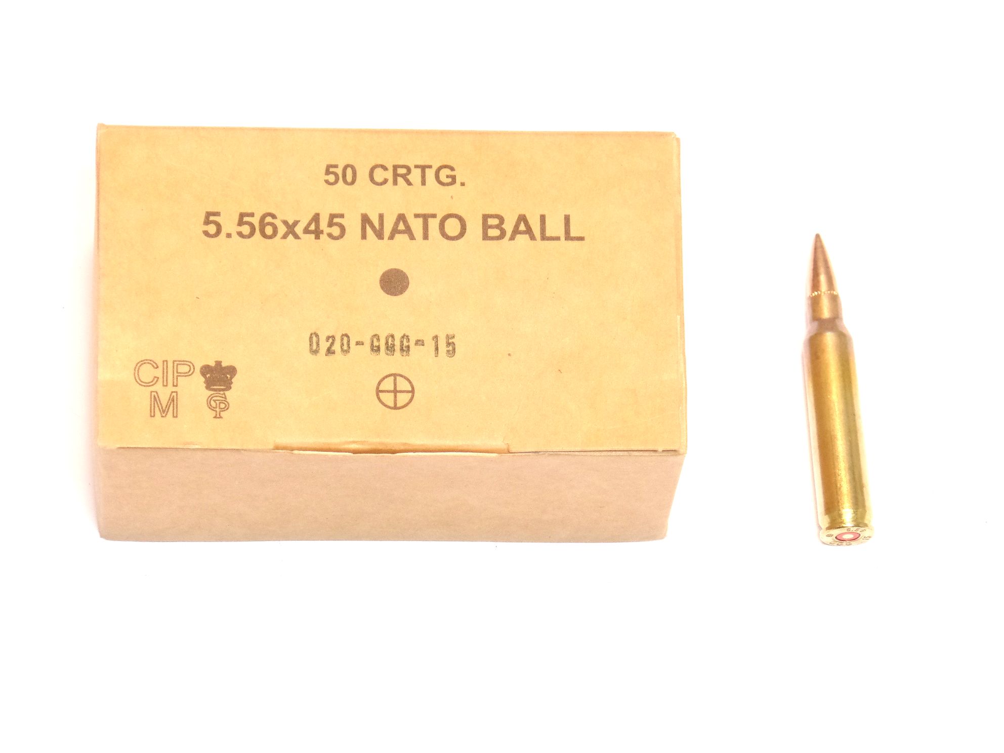 Munitions x50 calibre 5.56x45 (.223Remington)