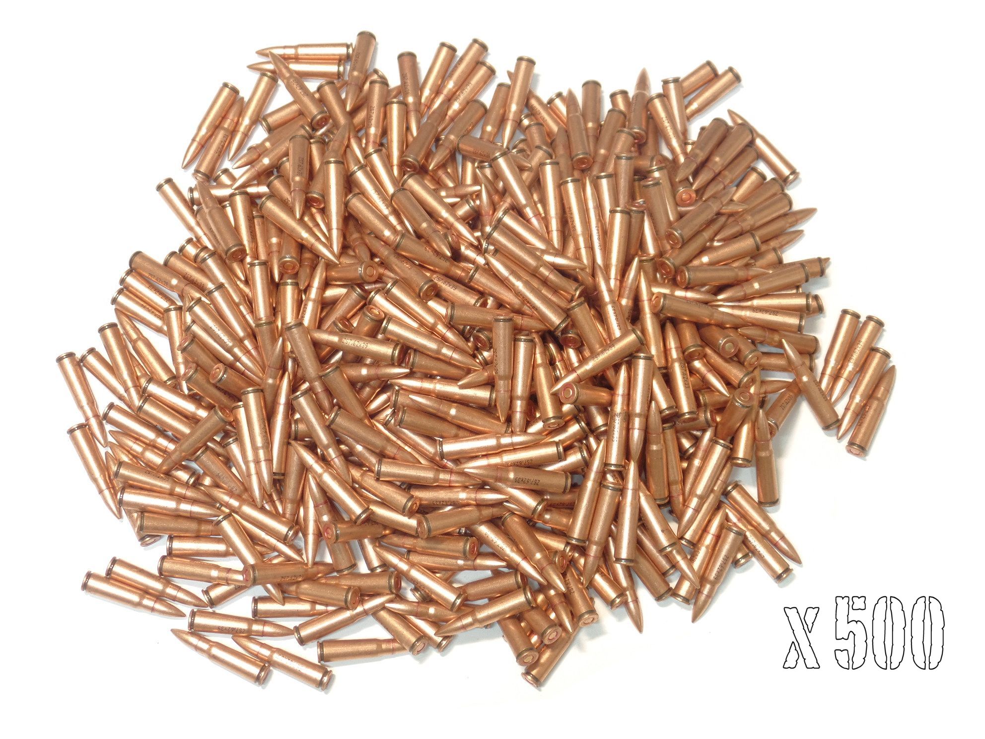 MUNITIONS x 500 calibre 7.62x39 SURPLUS