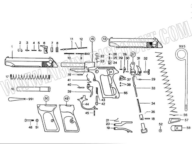 WALTHER PPK Pièces détachées - éclaté