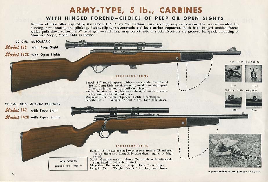 MOSSBERG modèle 142A calibre 22LR