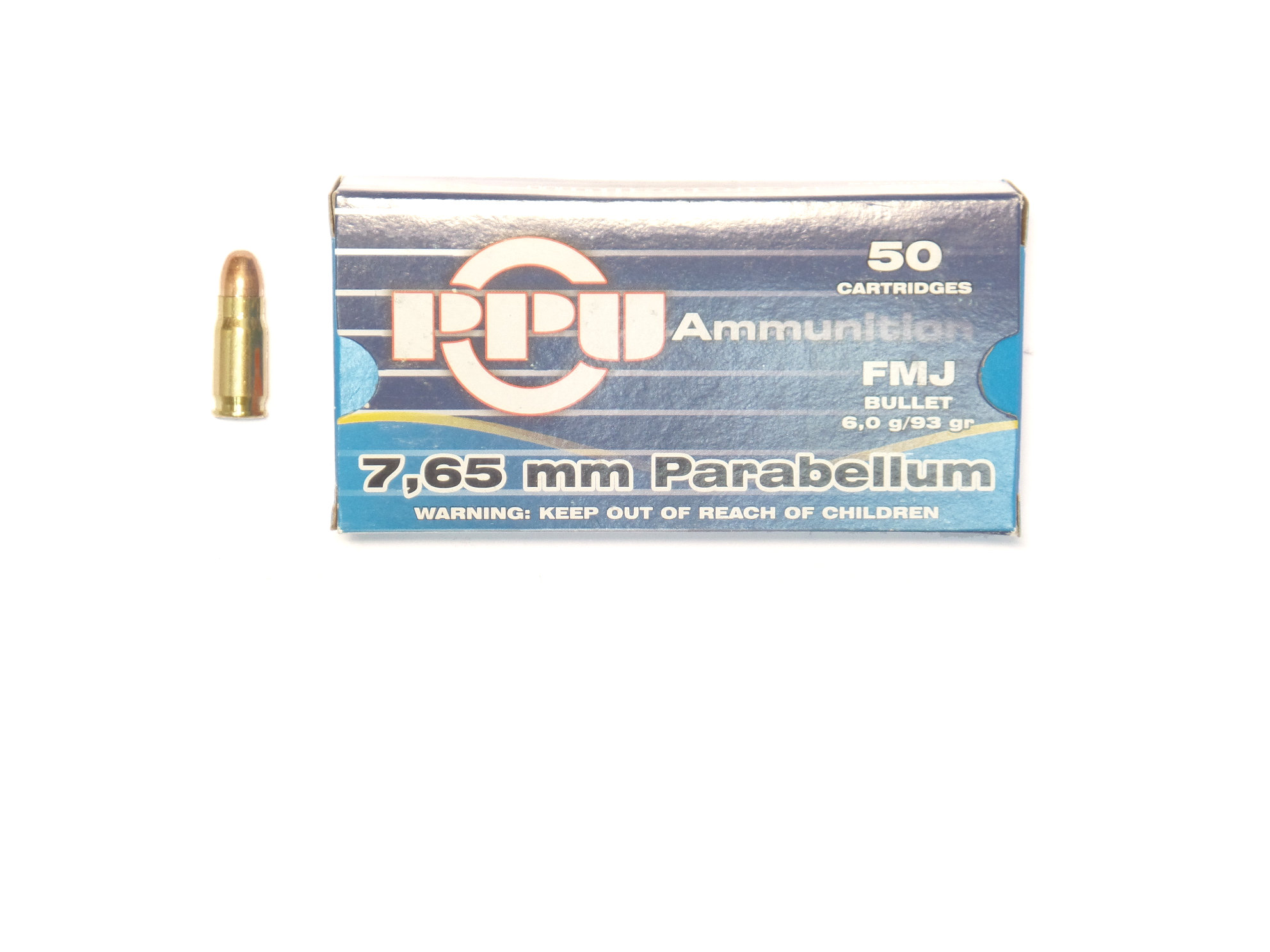 Prvi Partizan PPU calibre 7.65Para x50