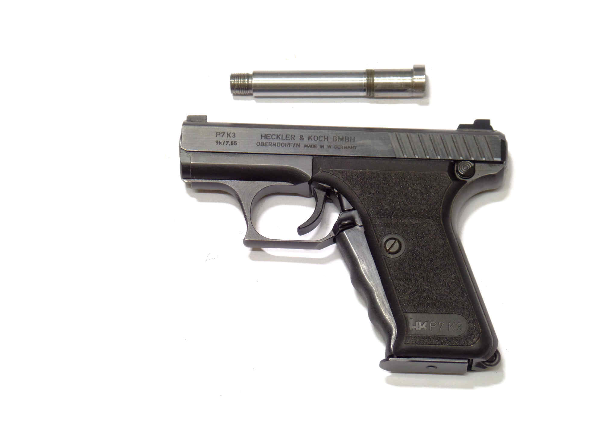 HK P7K3 calibre 380ACP et 7,65Browning