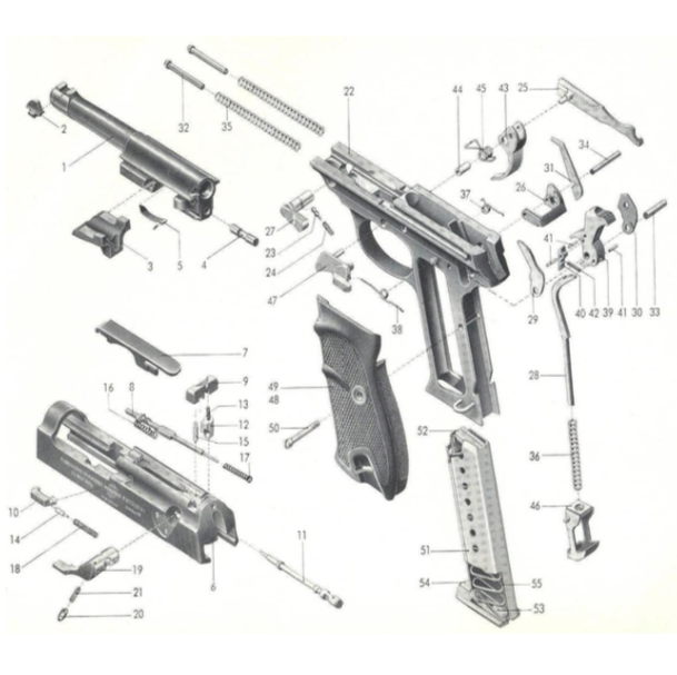 WALTHER P38 Pièces détachées - éclaté